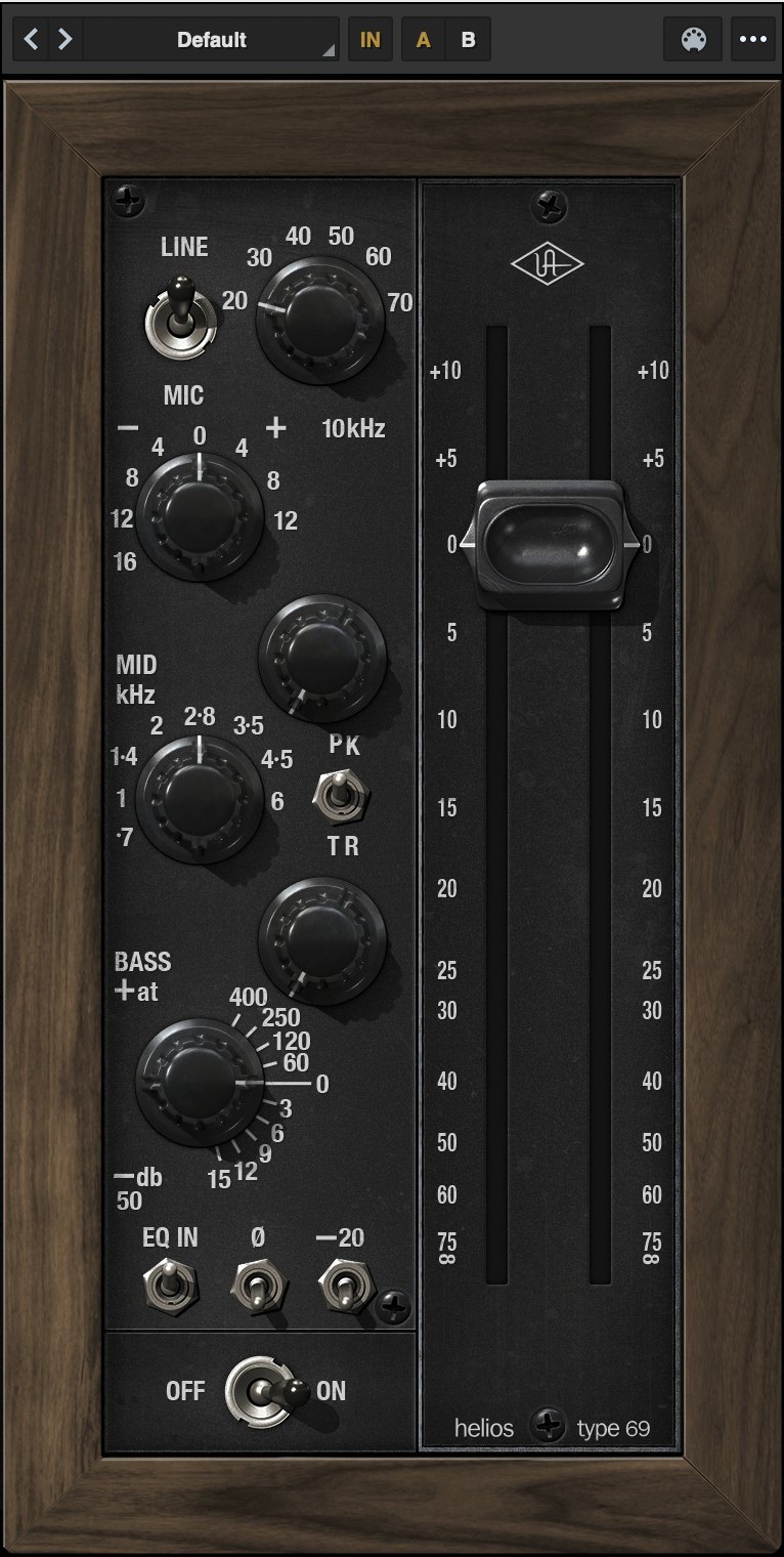 UADx Helios Type 69 in REAPER